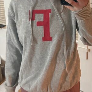 Gray Hoodie with Red Letter F